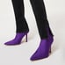 New In Box Good American High Kickstand Neoprene Bootie In Purple