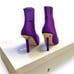 New In Box Good American High Kickstand Neoprene Bootie In Purple