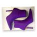 New In Box Good American High Kickstand Neoprene Bootie In Purple