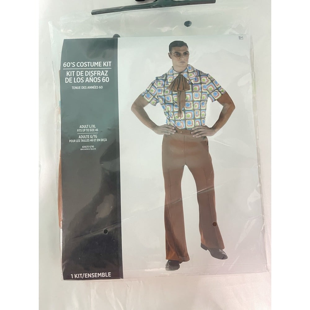 Men's '60s Costume Kit Size L/XL Fits Up To Size 46