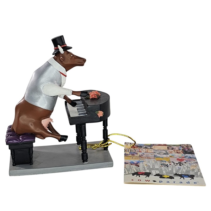 Cow Parade Mini Moo Piano Cow Figurine #23134