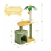 37″ Tall Coconut Palm Cat Tree, Cat Scratching Post with Natural Sisal Rope