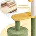 37″ Tall Coconut Palm Cat Tree, Cat Scratching Post with Natural Sisal Rope
