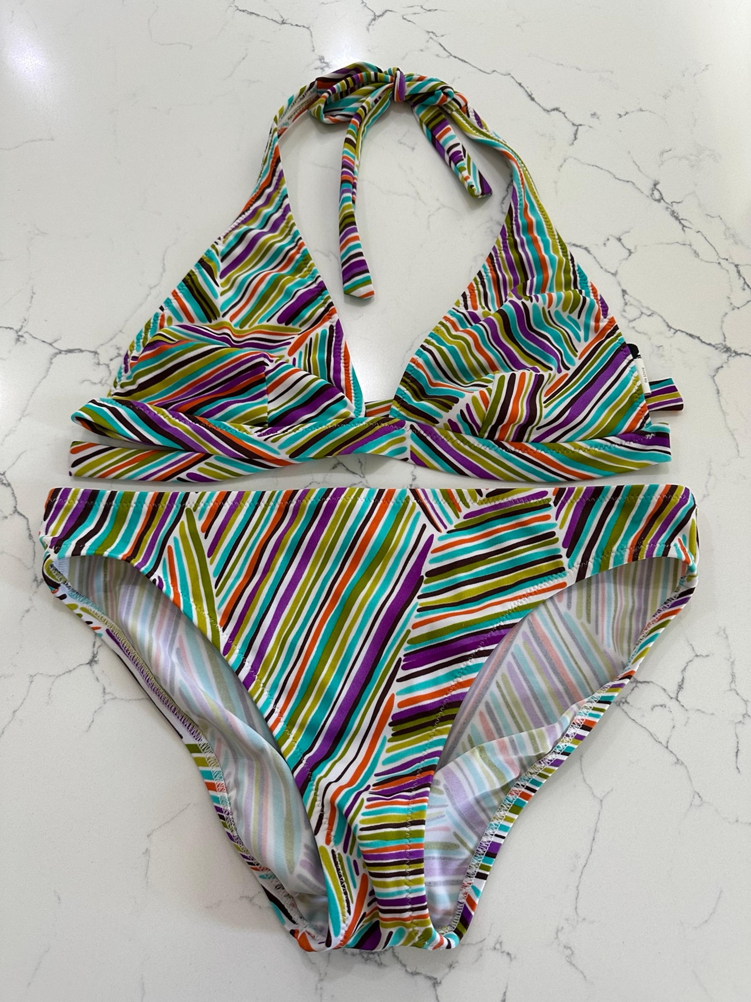 ABS Allen Schwartz Multi-Color Bikini Set Size 12