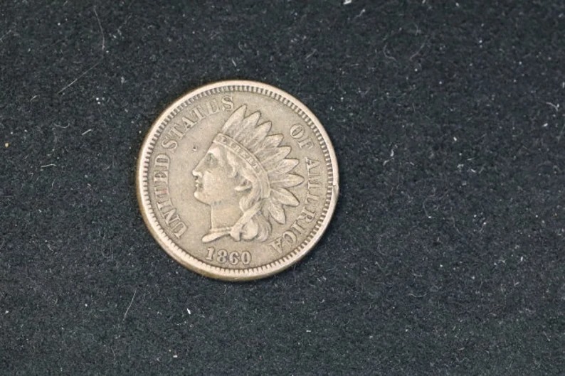 1860 Indian Head Cent. Full Liberty, beautiful civil war era coin. BIN#3