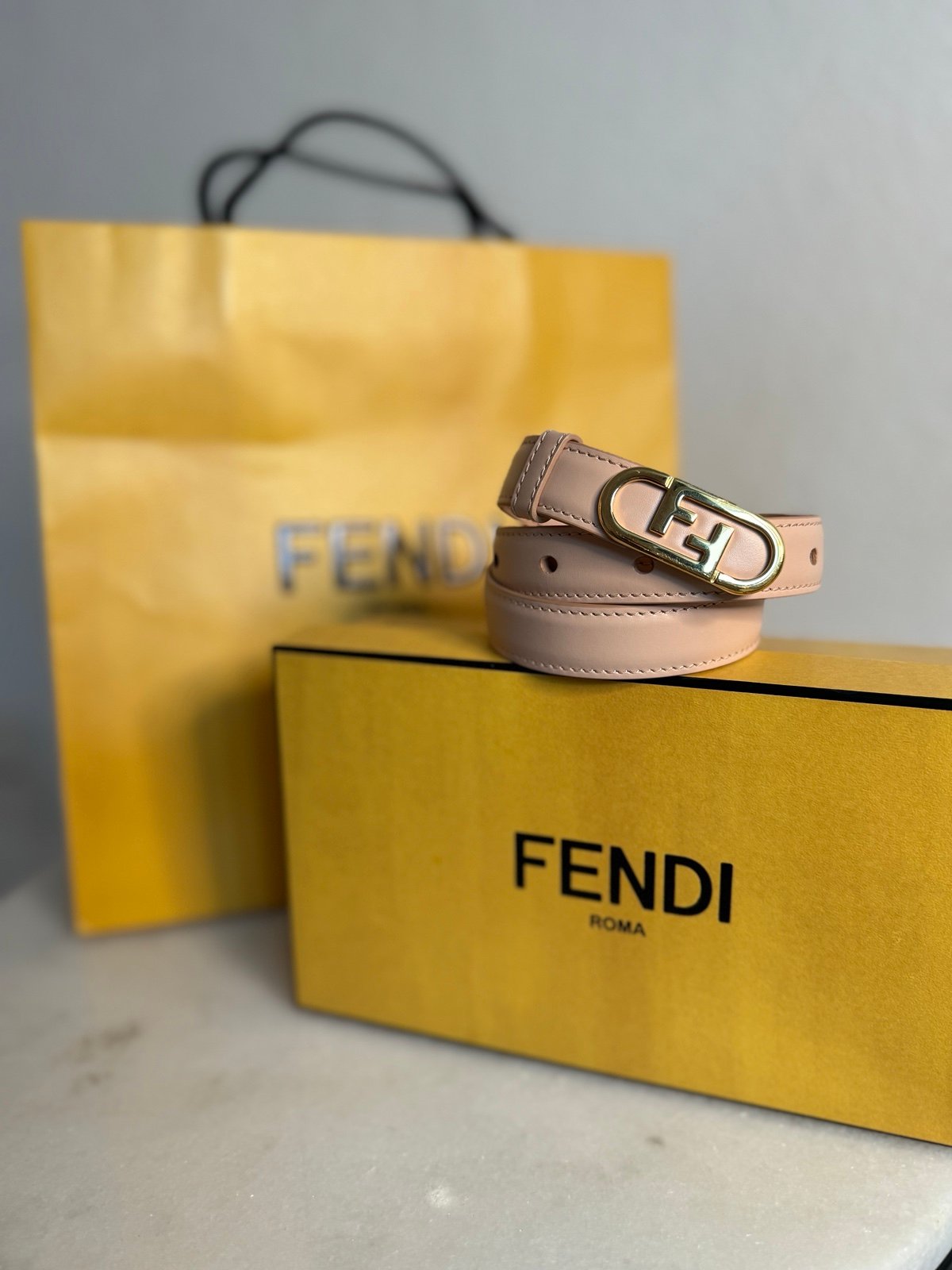 Fendi O’Lock Leather Belt