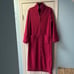 L.L.Bean Long Zip-Up Fleece Cozy Deep Pink Front Two Pockets Robe Womens Size M