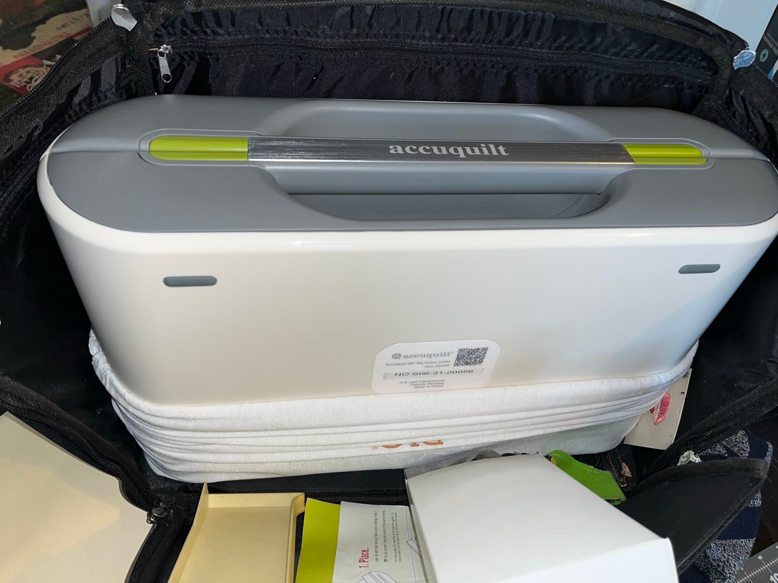 AccuQuilt GO! Big Electric Fabric Cutter 55500 Starter Kit and Case