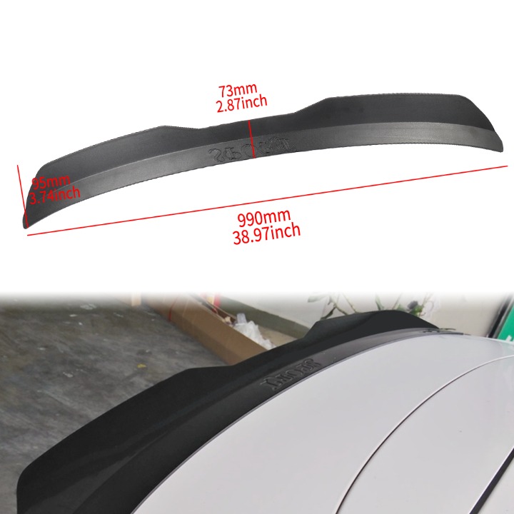 Brand New Car Rear Trunk Wing Spoiler Black Modified Lip Universal Fit