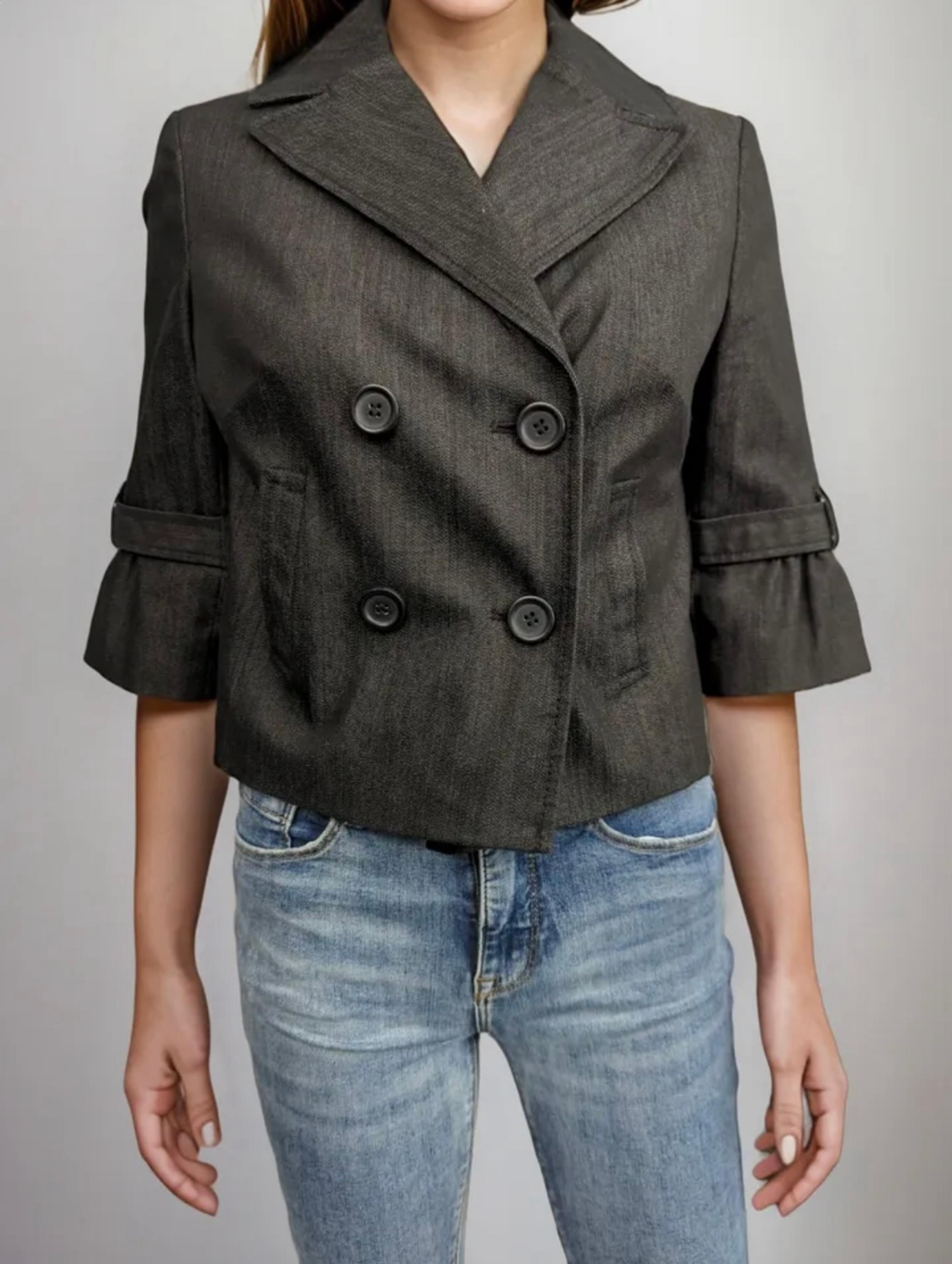 LOFT Ann Taylor double breasted jacket blazer women’s size 0P Preppy