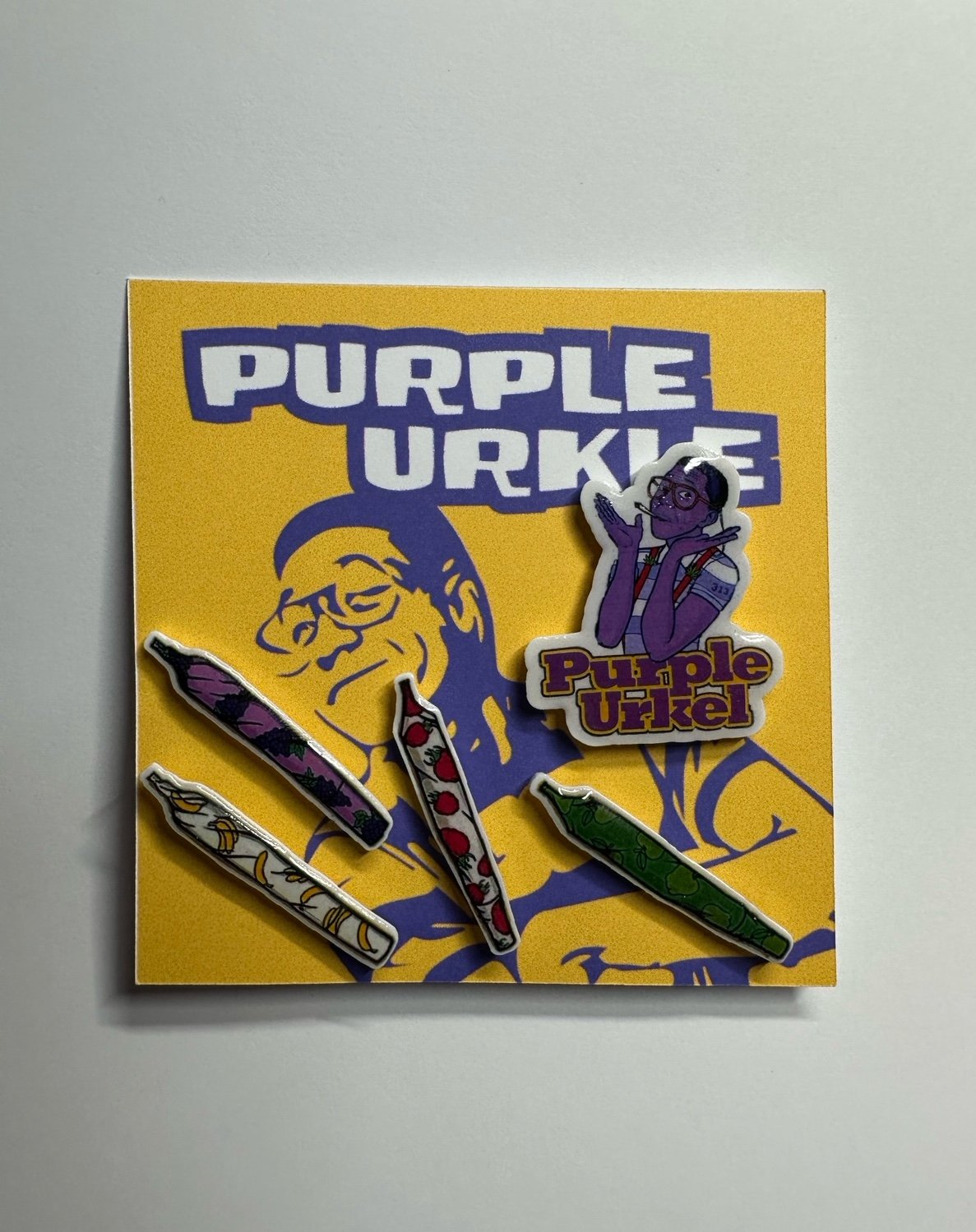 Steve urkel purple urkel 420 (weed) inspired handmade pins ✨