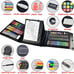 185 Pieces Double Sided Trifold Easel Art Set, Drawing Art Box with Oil Pastels,