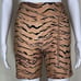 WeWoreWhat Brushed Nylon Tiger Chain Bike Short in Tan