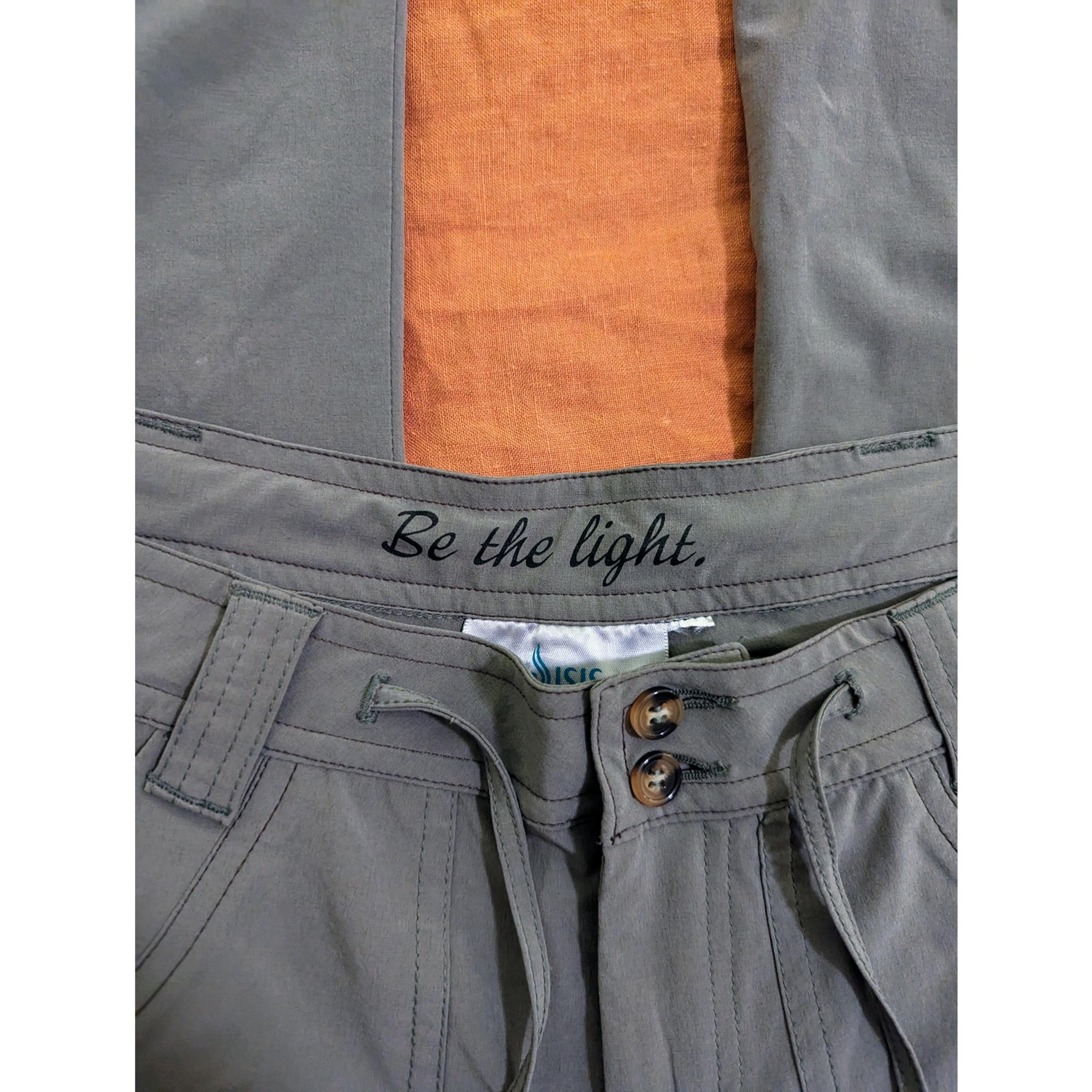 Isis poly/spandex drawstring flare roll-up pants - Size 8R, EUC