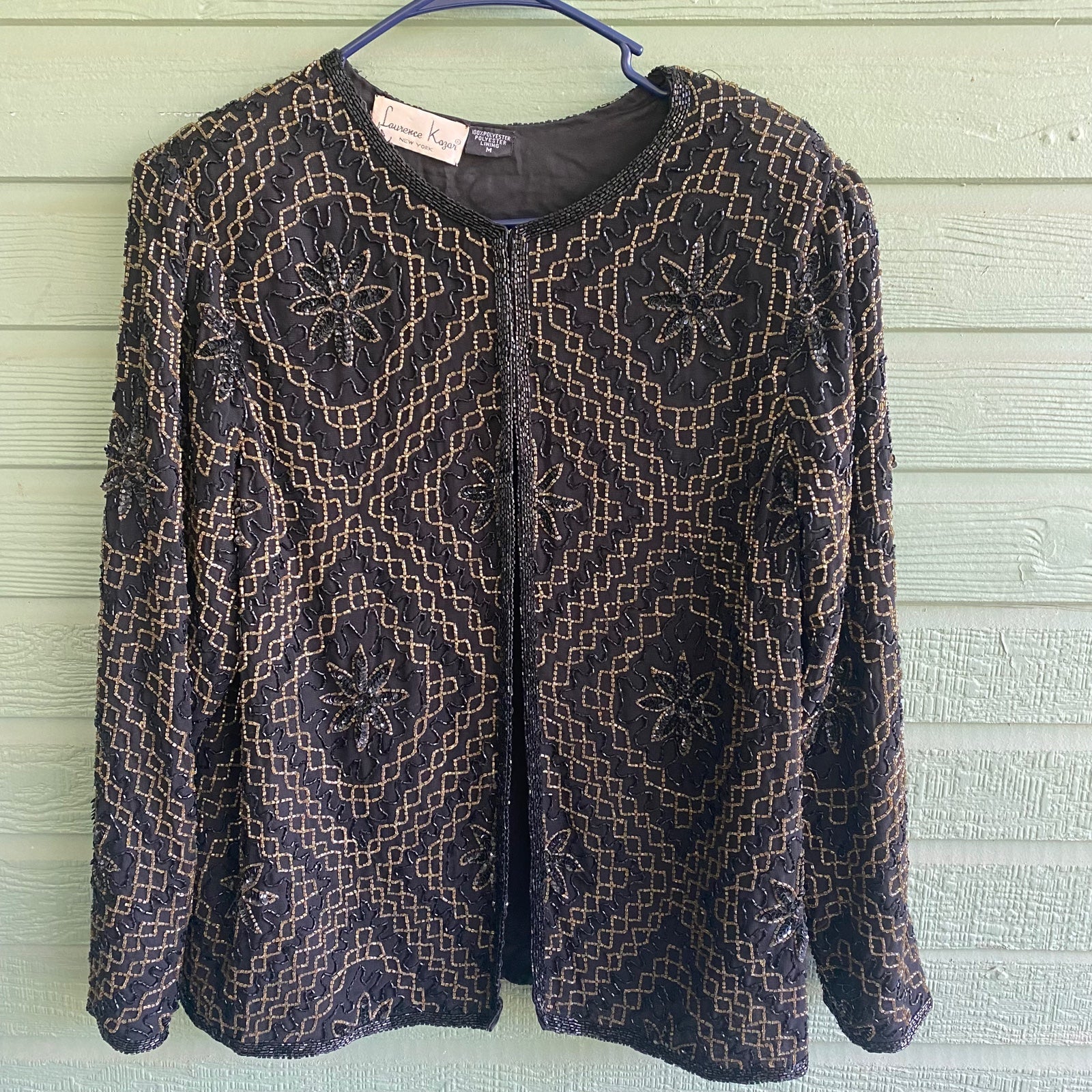 Laurence Kazar Vintage Beaded Silk Evening Jacket