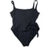 La Blanca side knot one piece swimsuit Sz 12 black