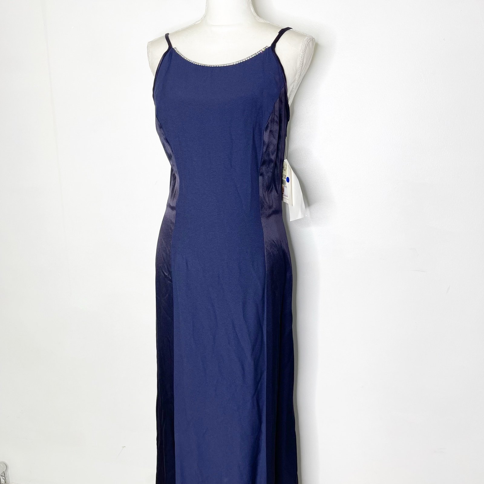 Gunne Sax Jessica McClintock Purple Long Formal Slip Dress Size 9/10 NWT