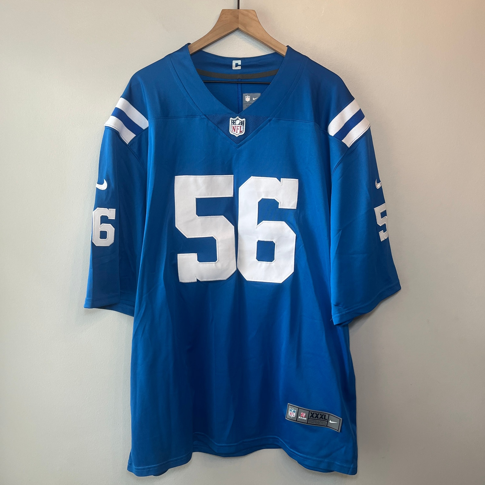 Nike On Field Men's Quenton Nelson 56 Indianapolis Colts Jersey Blue Size XXXL