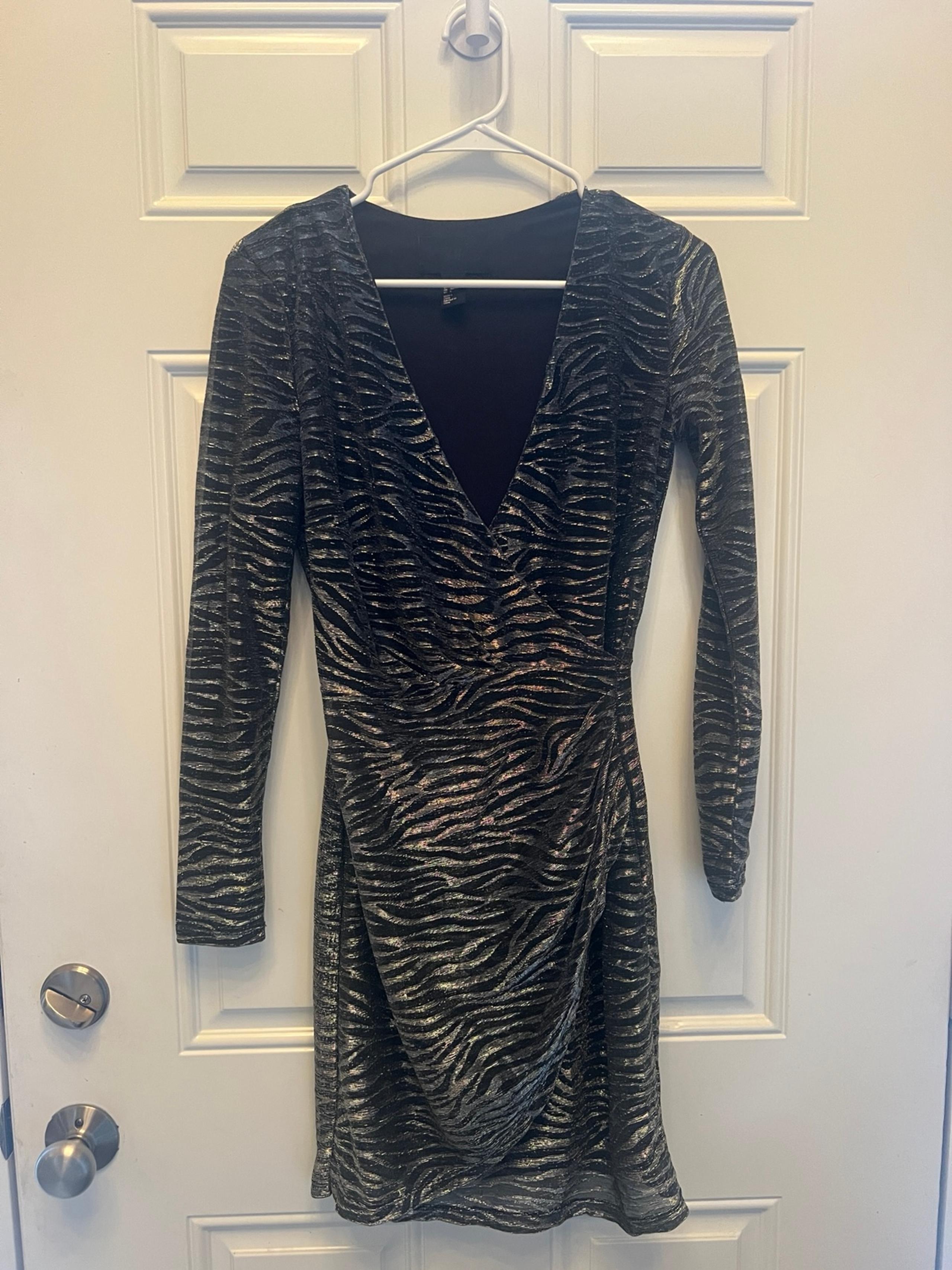 H&M Black Sparkle Dress Size 6