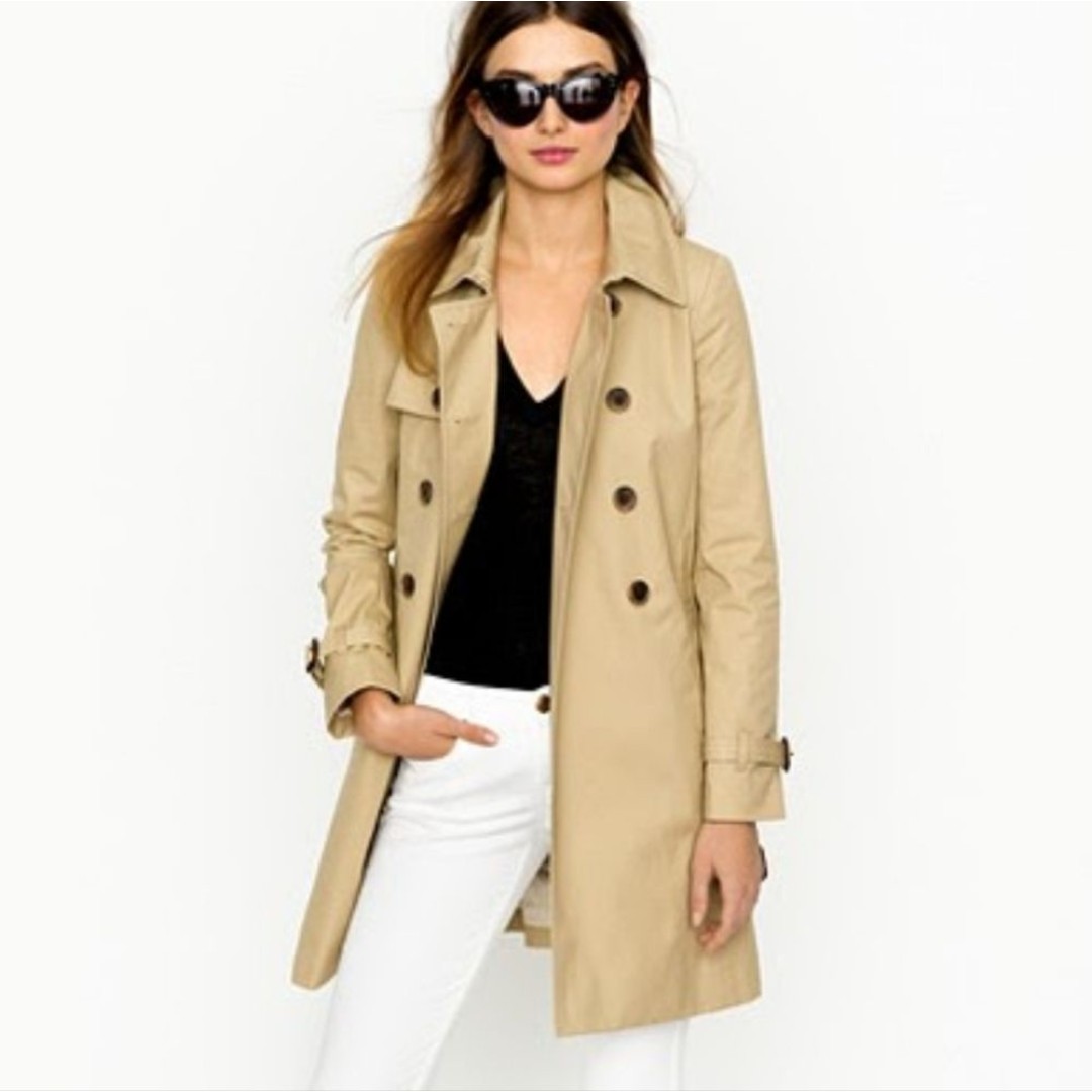 NWT J. Crew Tan Icon Belted Trench Coat Women's 6
