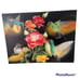 Hand painted hummingbirds on canvas. Gorgeous!