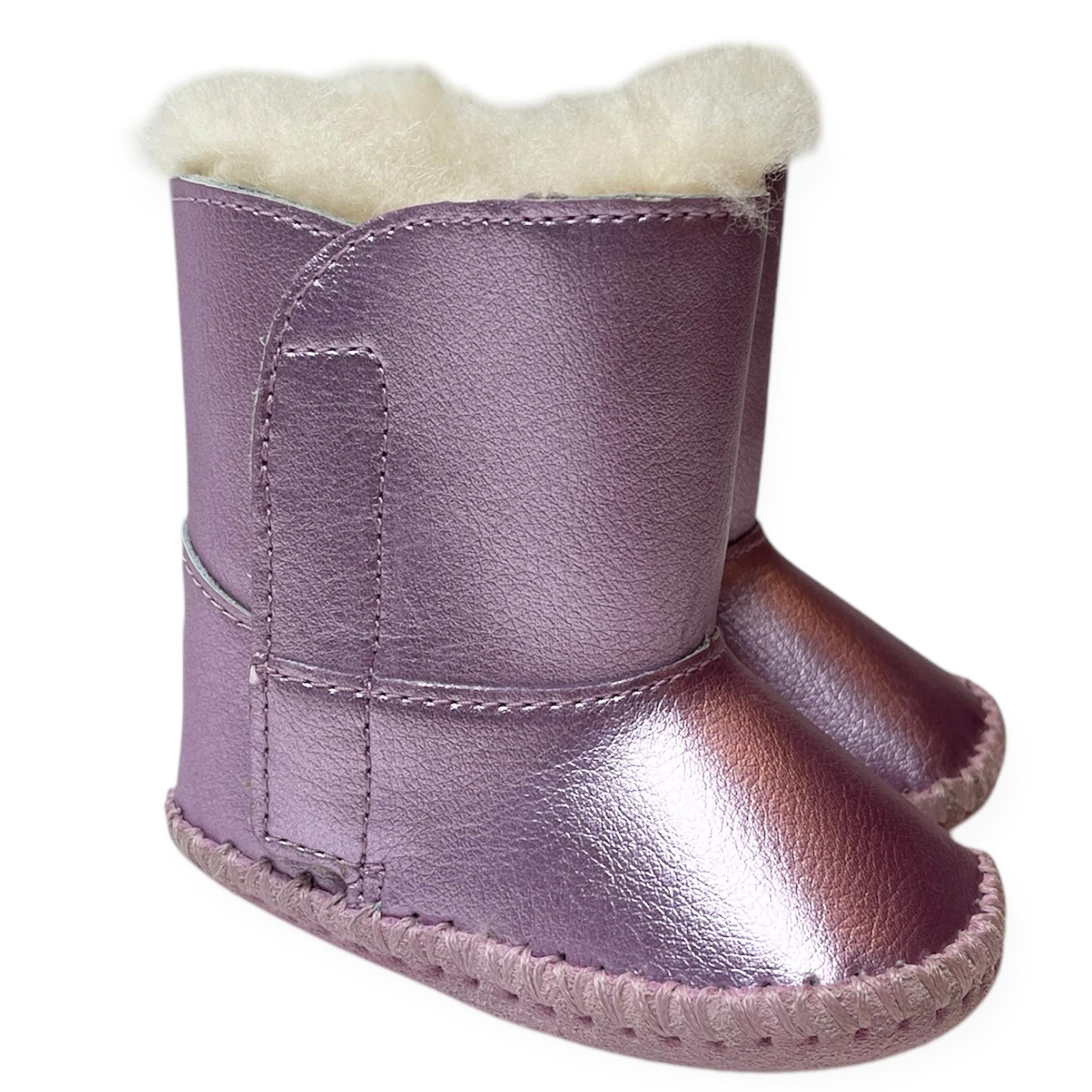UGG Cassie Metallic Pink Baby Boots Size 0/1