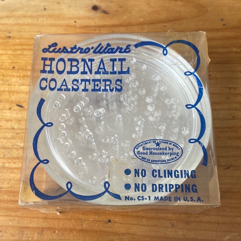 lustro ware hobnail coasters