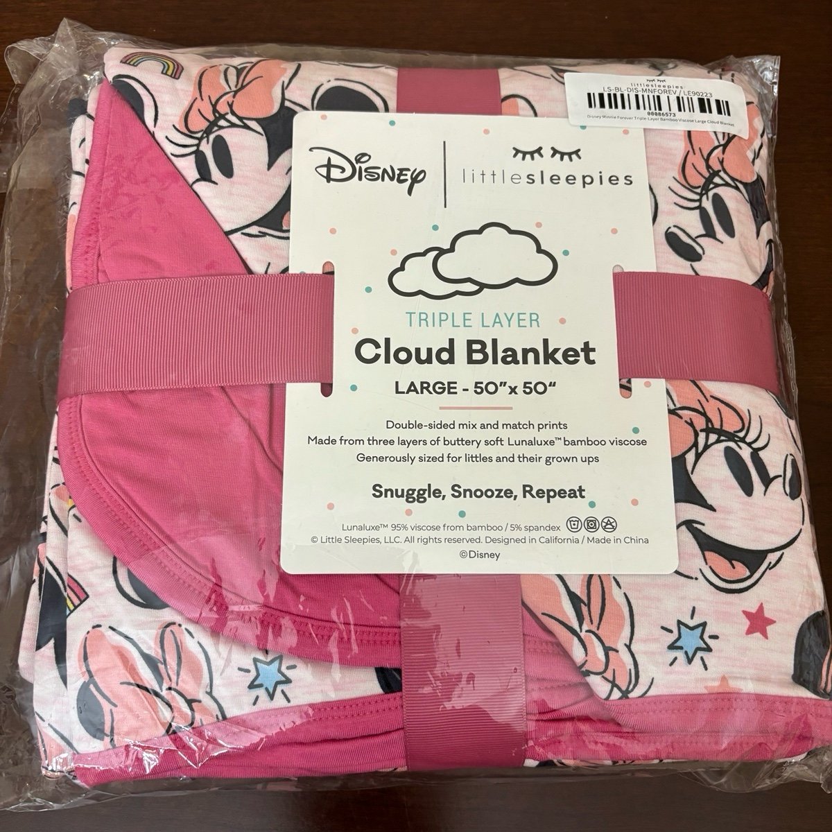 Little Sleepies Disney Minnie Forever Cloud Blanket