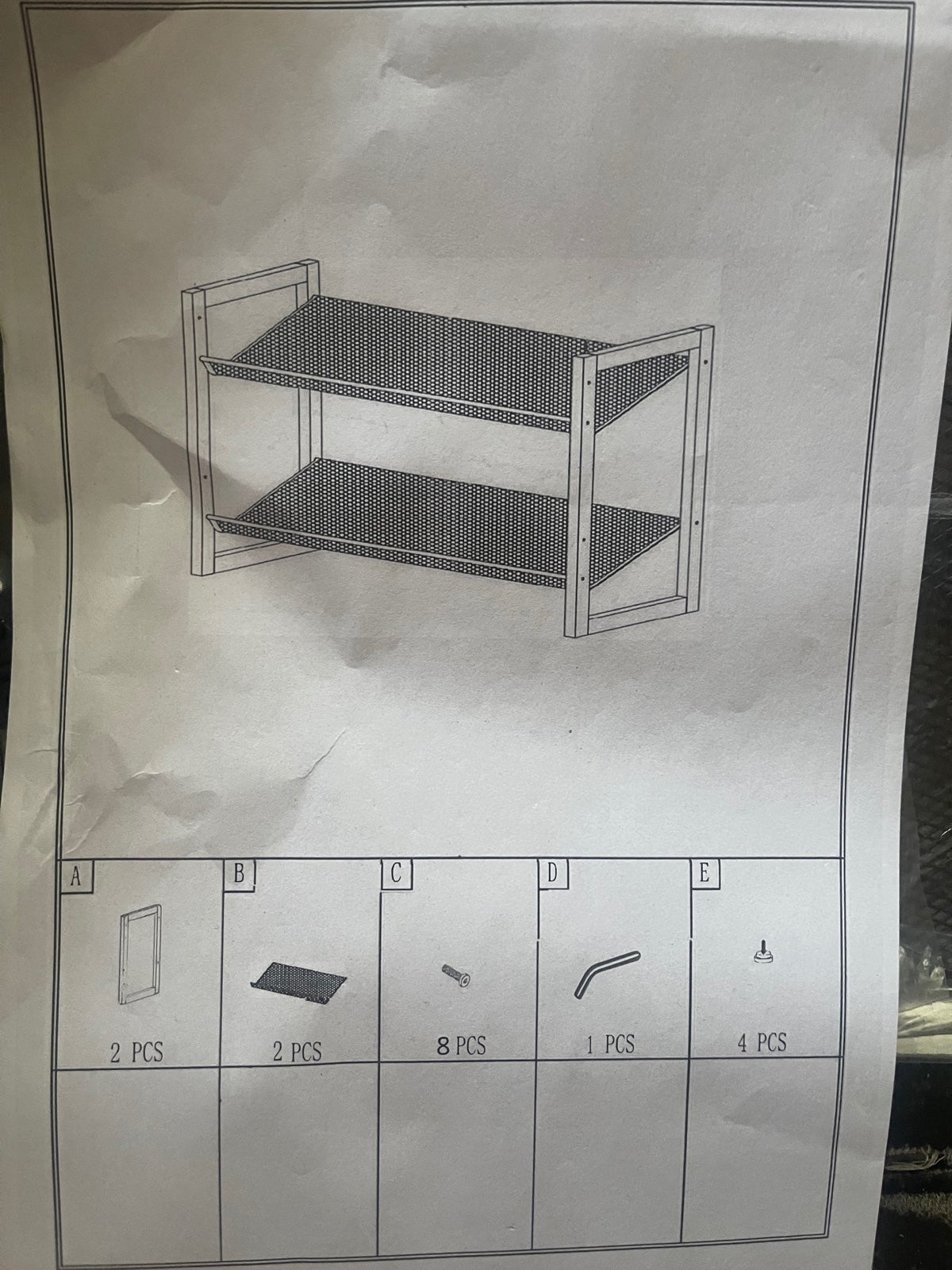New in box Metal shoe rack