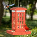 NEROSUN Wooden Hanging Wild Bird Feeders for Outside, Red British Phone Booth Bi