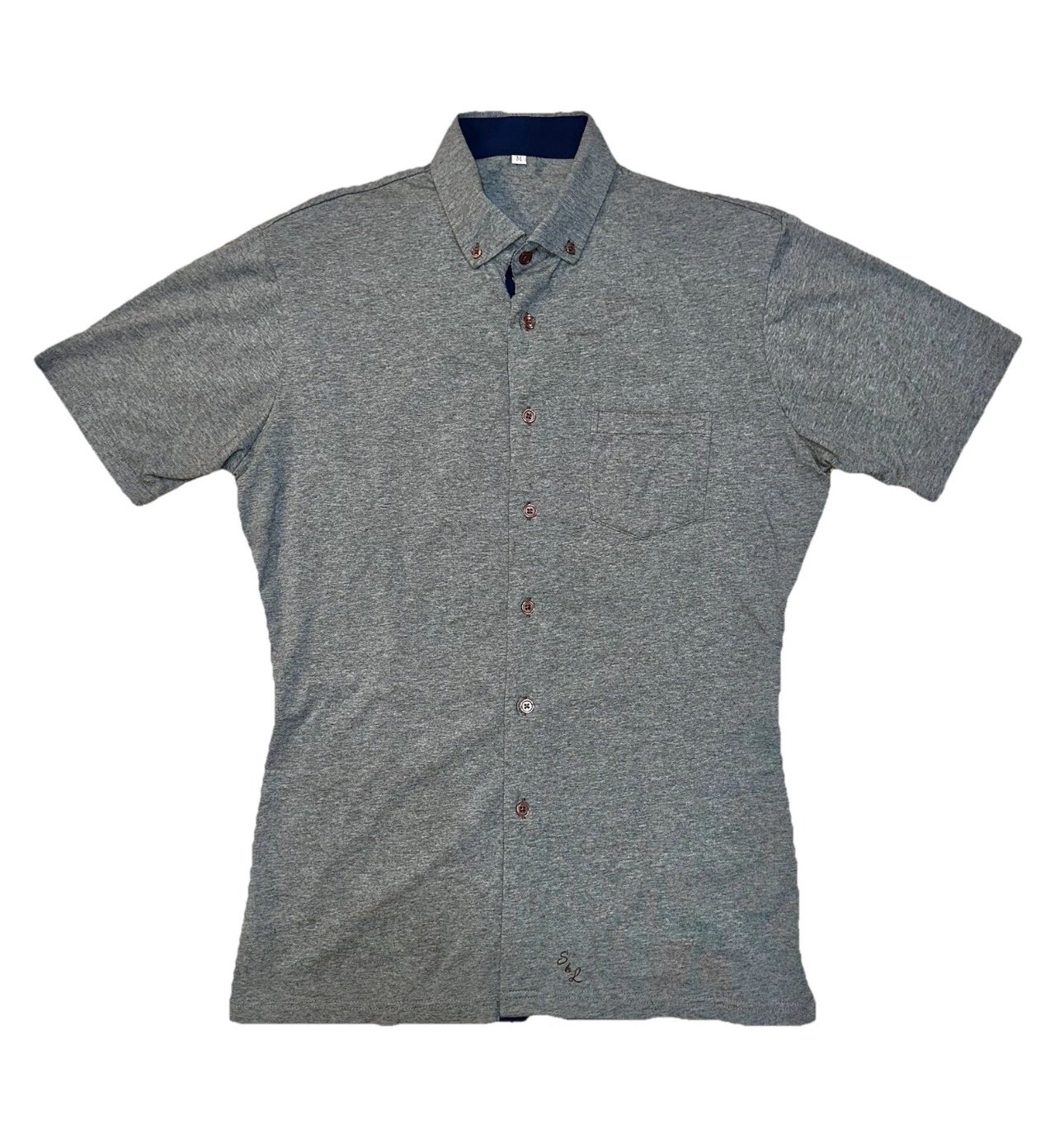 STATE AND LIBERTY Men’s Short Sleeve Button Down Polo Shirt Size Medium In Gray