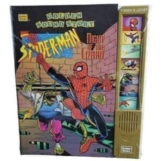 SpiderMan Night of the Lizard Book Vintage Touch N Listen Sound Story Book NWT