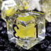 Sage’s Radiant Souls – Sunburst Yellow Liquid Core Sharp Edge Resin Dice Set