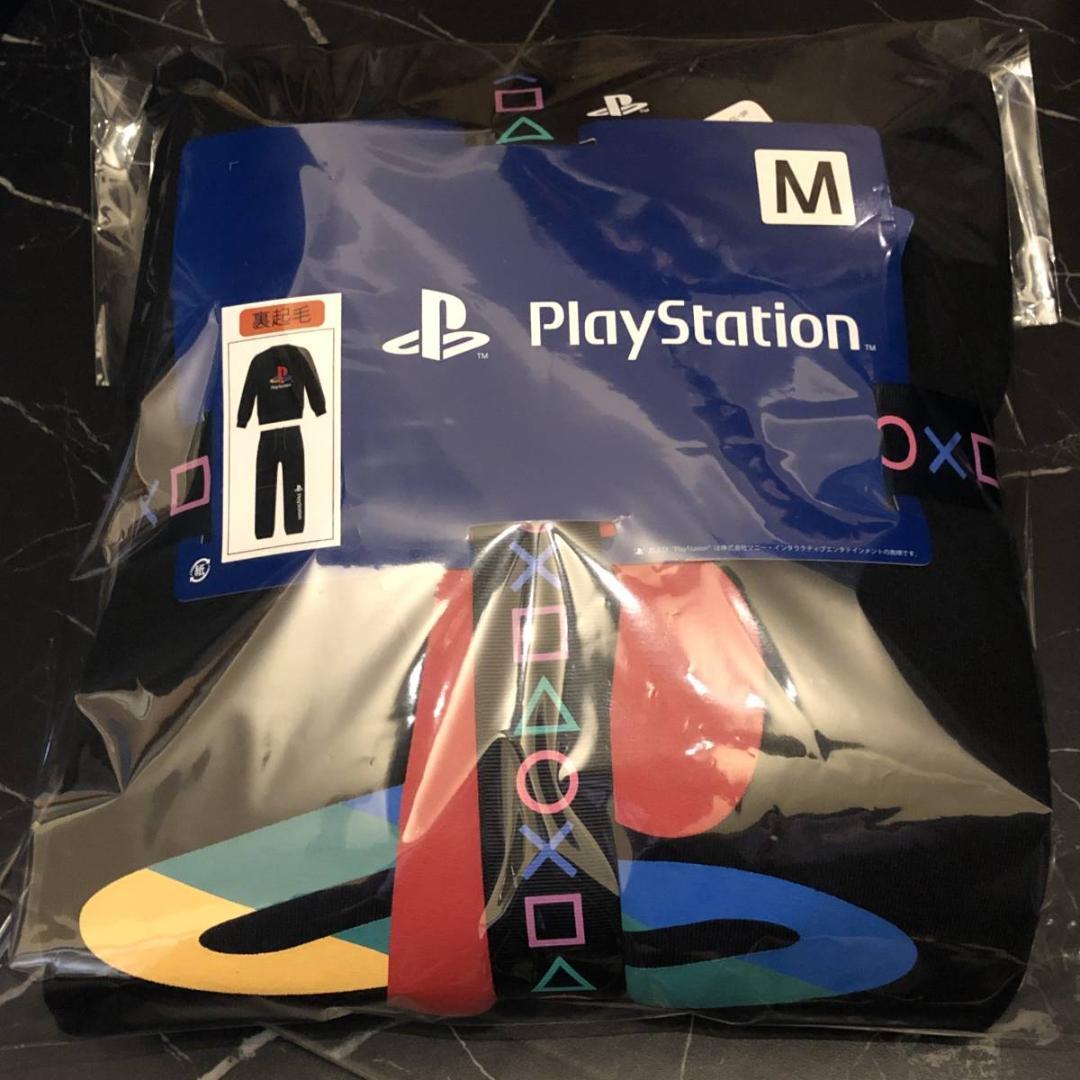 Shimamura x PlayStation Collaboration ■ Fleece Logo Sweatshirt Set Black M