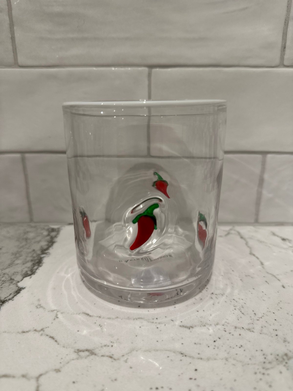Anthropologie Chili Pepper Juice Glass