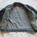 VINTAGE MARLBORO DENIM JEAN JACKET-LEATHER COLLAR-MEN'S SIZE LARGE