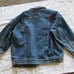VINTAGE MARLBORO DENIM JEAN JACKET-LEATHER COLLAR-MEN'S SIZE LARGE