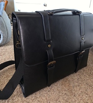 New Mens Messenger Bag Vintage 15.6 Inch Waterproof Leather Laptop Briefcase