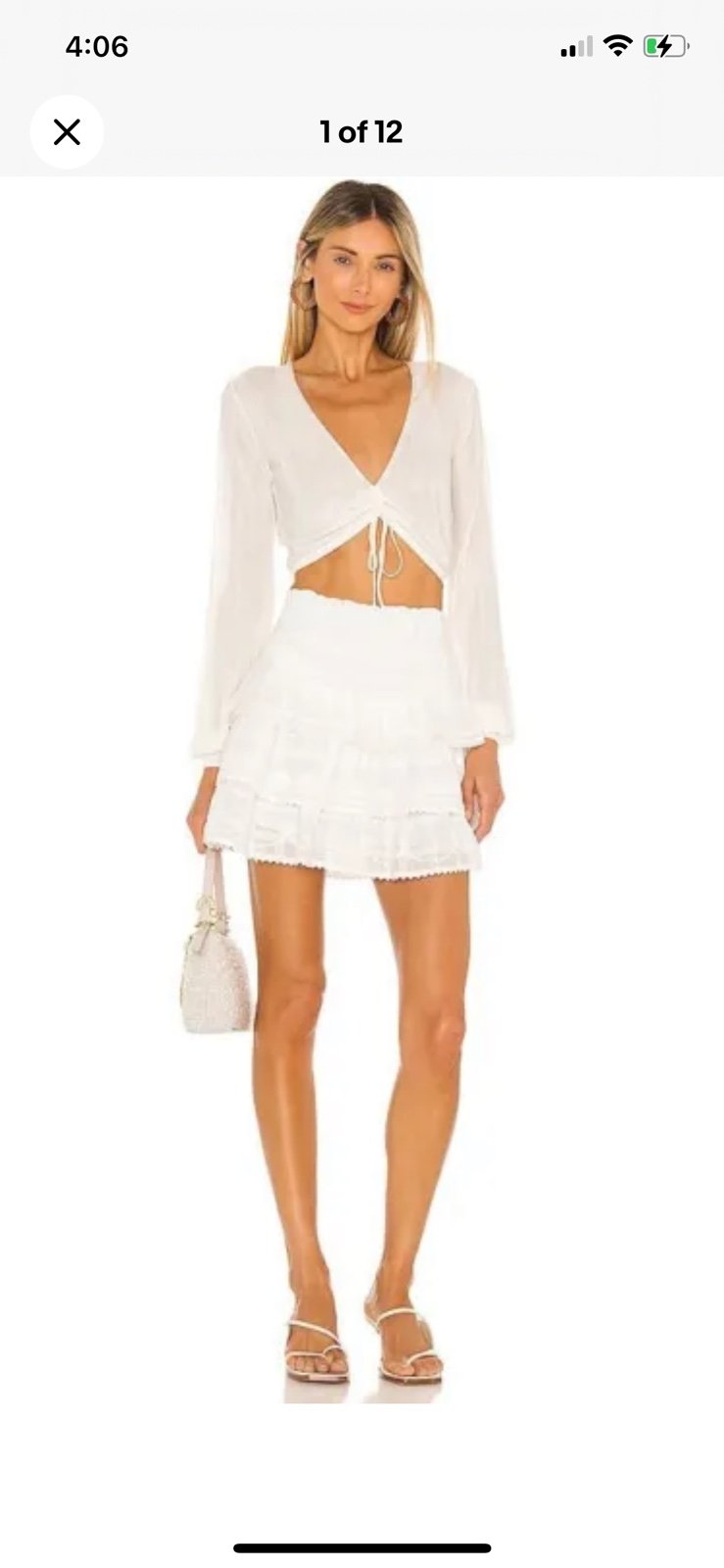 285 Loveshackfancy zeta mini skirt size small