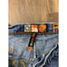 VTG Y2K Men Akademiks embroidered hip-hop loose baggy denim blue jeans, 38