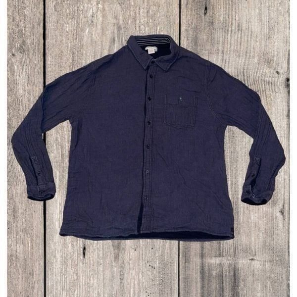 Carbon 2 Cobalt Gray Black Long Sleeve Button Down Shirt Men’s Size Large