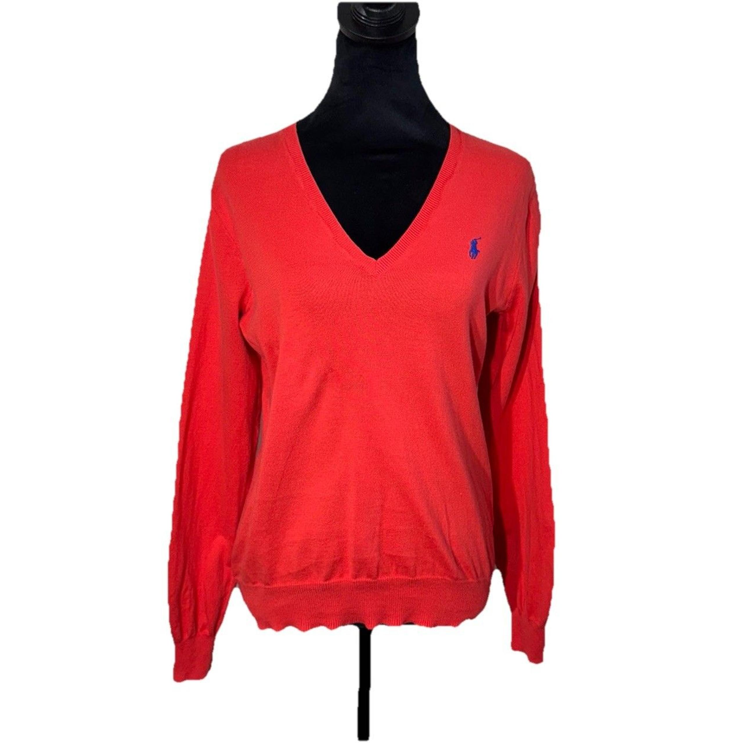 Polo Ralph Lauren Jumper Vintage women’s Slim Fit Sweater Size M preppy classic