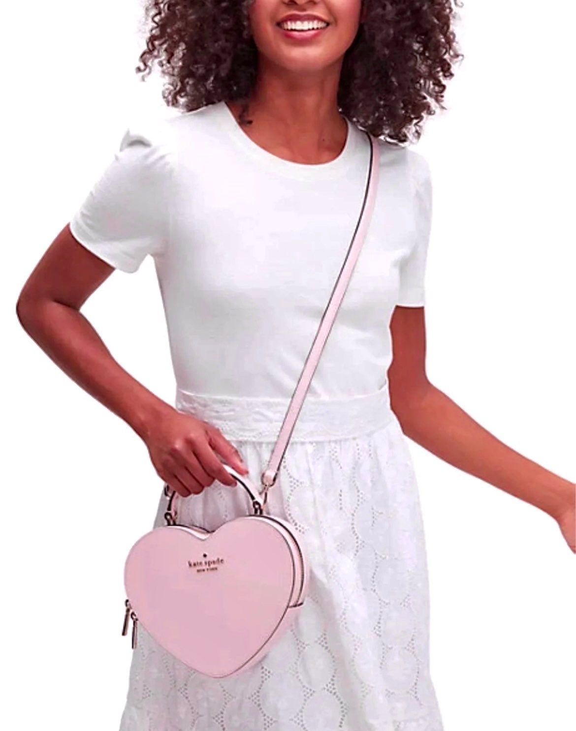 Kate Spade New York Heart Crossbody In Pink - detail