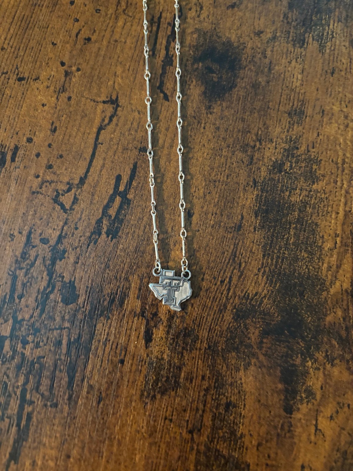 Texas tech sterling silver necklace