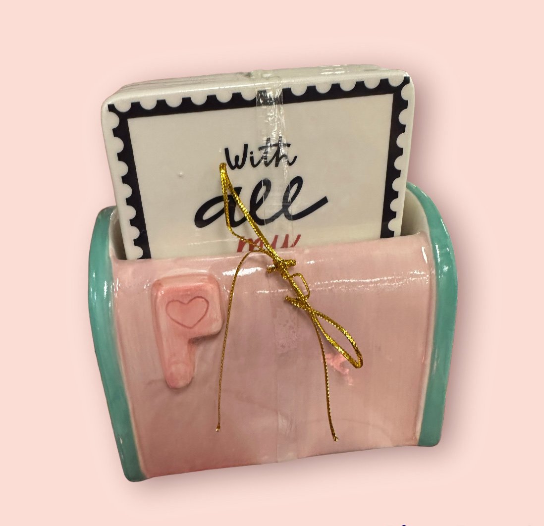 Valentine’s Day Love Letter Caddy with Coasters