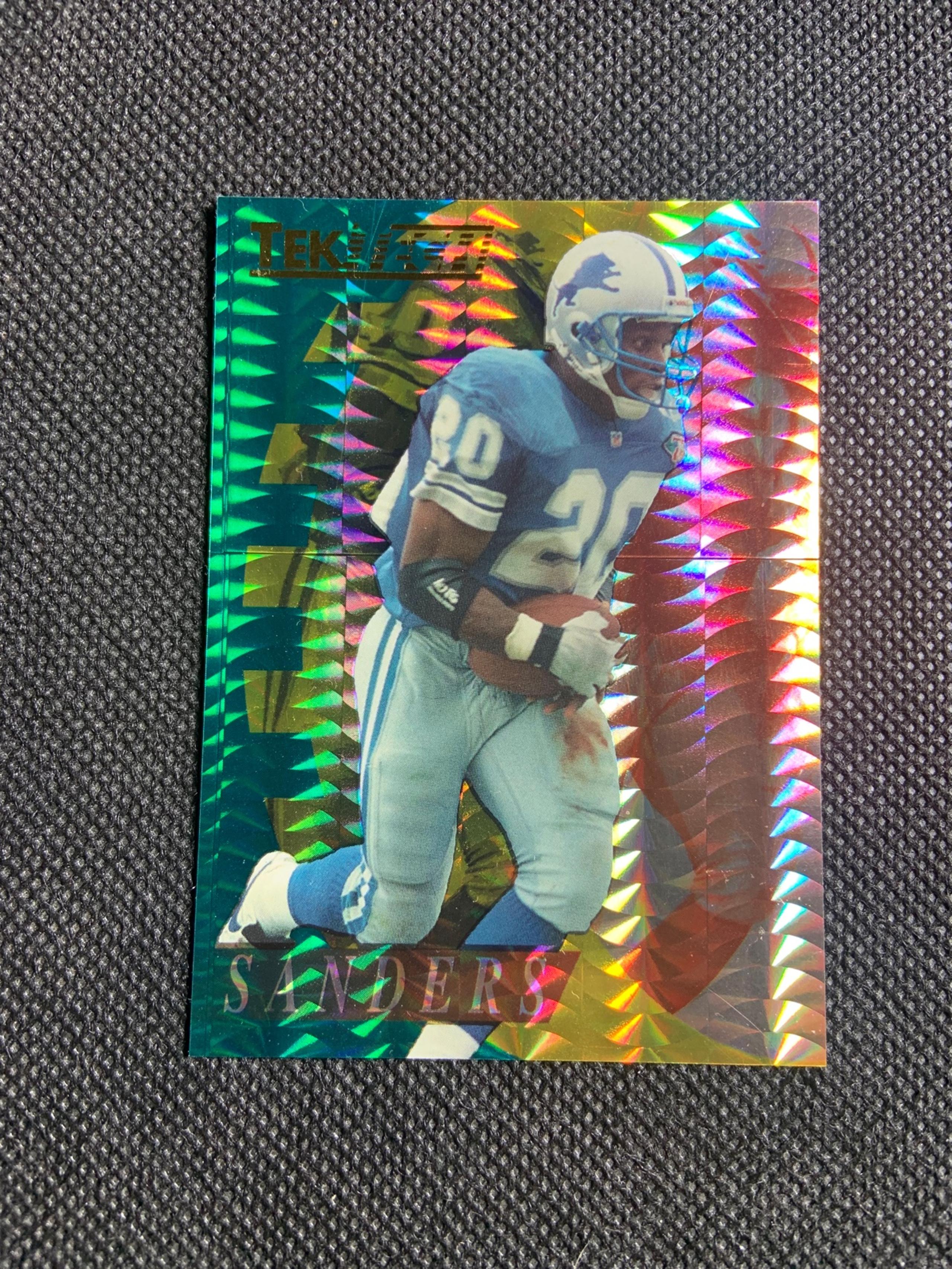 1995 BARRY SANDERS Collector's Edge TekTech Insert Detroit Lions Hof