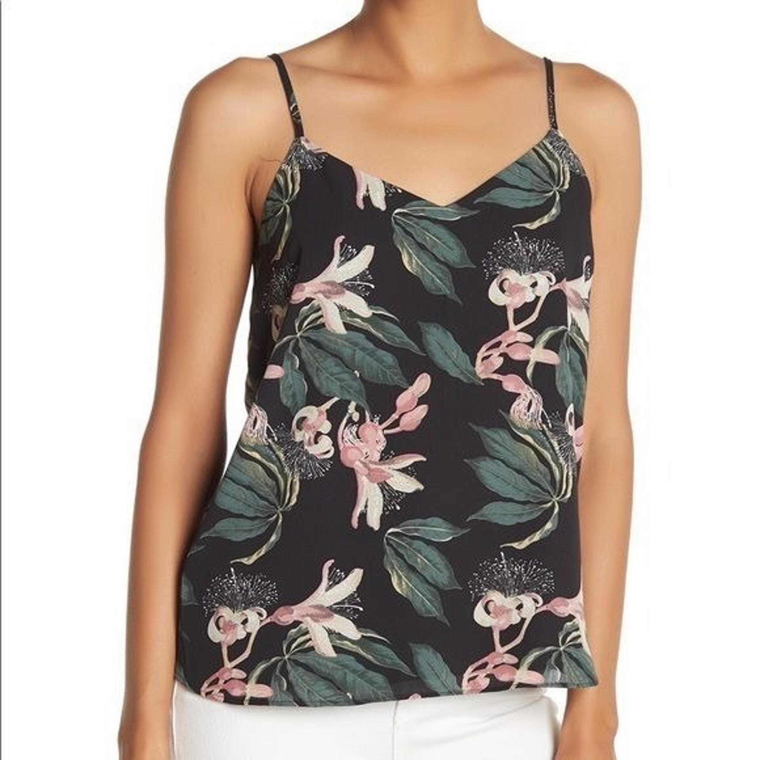 CATHERINE MALANDRINO Floral Cami In Black Size S