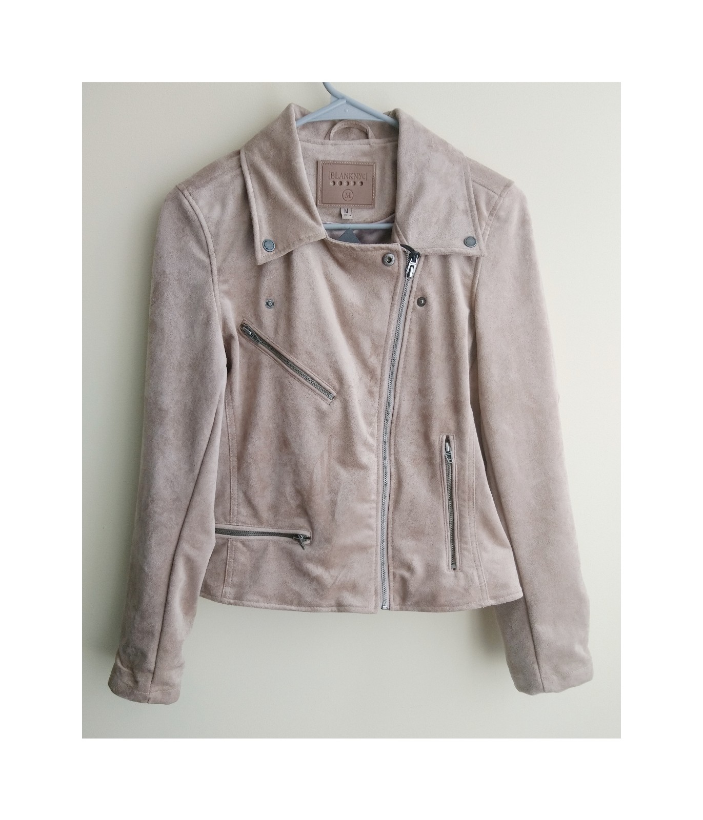 BLANK NYC Women's Motor Jacket in Shroom Size-M NWT