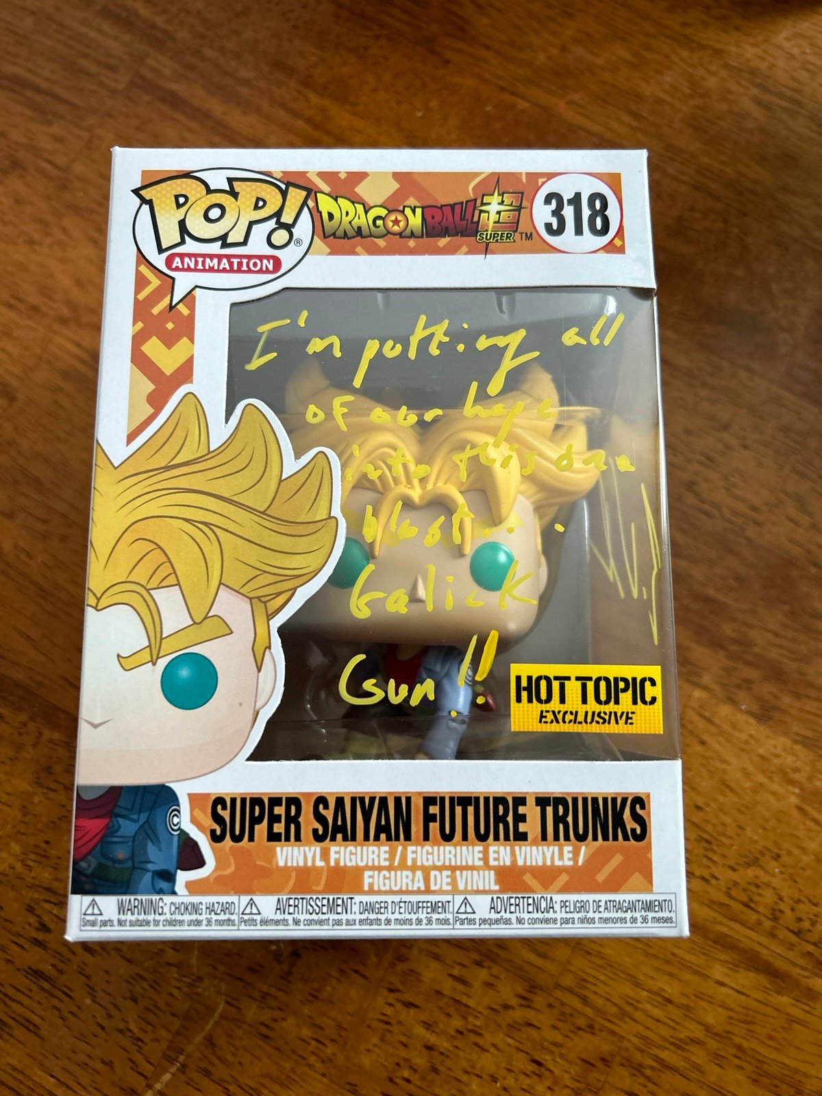 Funko Pop Dragon Ball Z autographed 318 Eric Vale