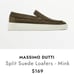 Massimo Dutti-Men's Split Suede Loafers In The Color Mink Size 7 (40)